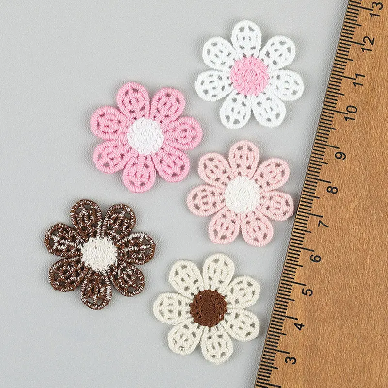 Wholesale 110Pcs Versatile Embroidered Floral Appliques For DIY Hair Clip Shoe Flowers Bag Mobile Phone Case T-Shirt Decorations