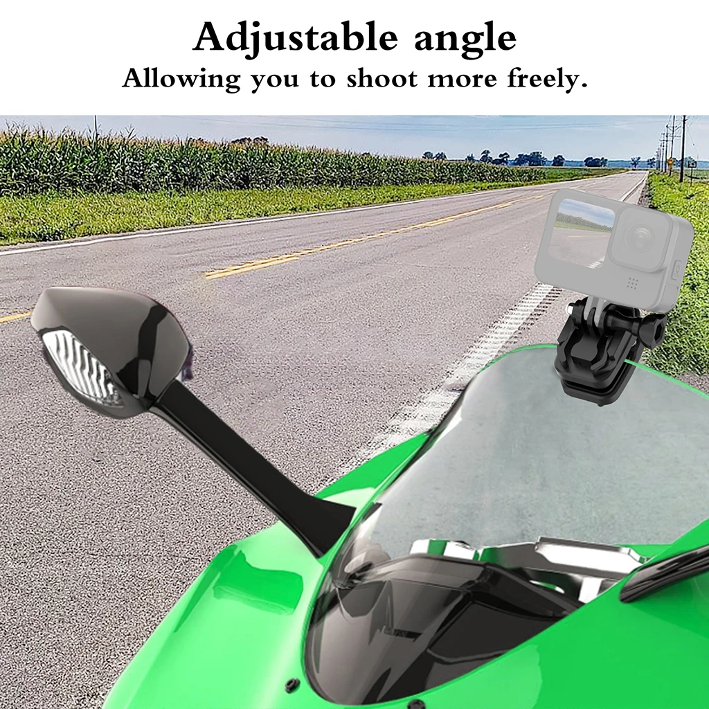 BGNing Motorrad-Windschutzscheiben-Halterungsklemme für DJI POCKET 4 für Insta360 X5 X4 X3 GO3S/ACE PRO2 /DJI Action 5 Pro 4 3 2 – Detail 2