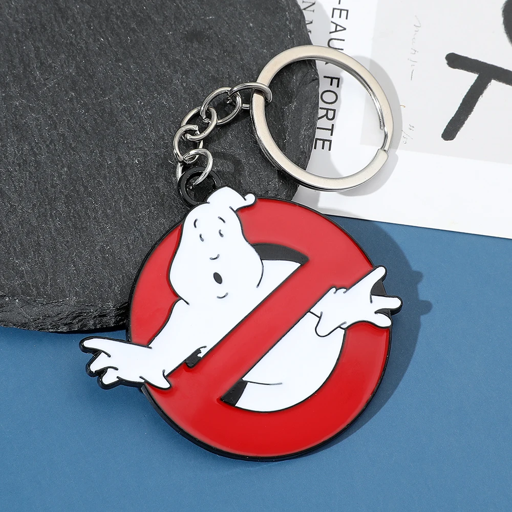 Ghostbusters Chaveiro Vermelho para Homens e Mulheres, Death Squads Chaveiro, Jóias