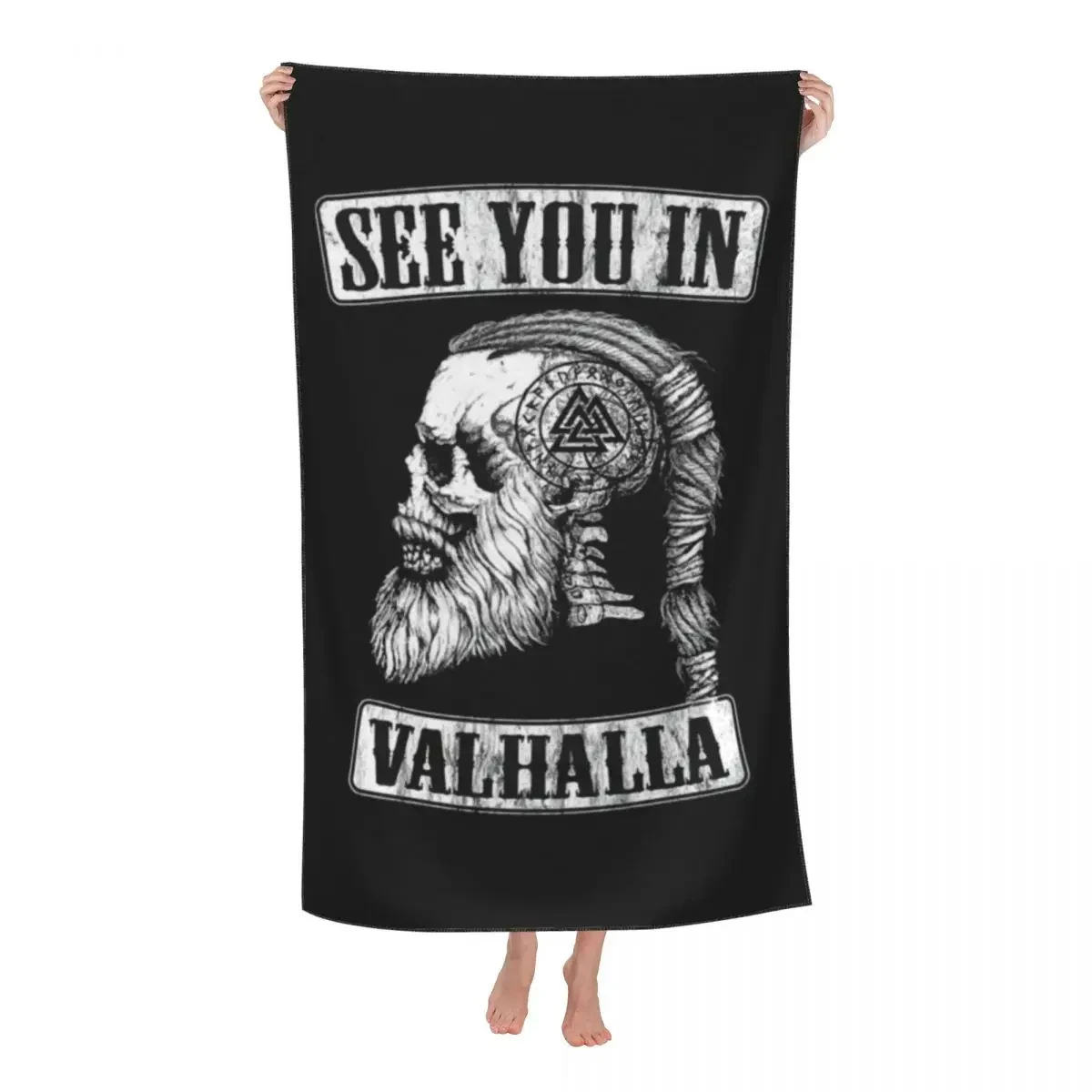 

Viking Compass Vegvisir Beach Towel Quick Dry Microfiber Bath Towels Nordic Valhalla Style Yoga Home Bathroom Quick Drying Towel