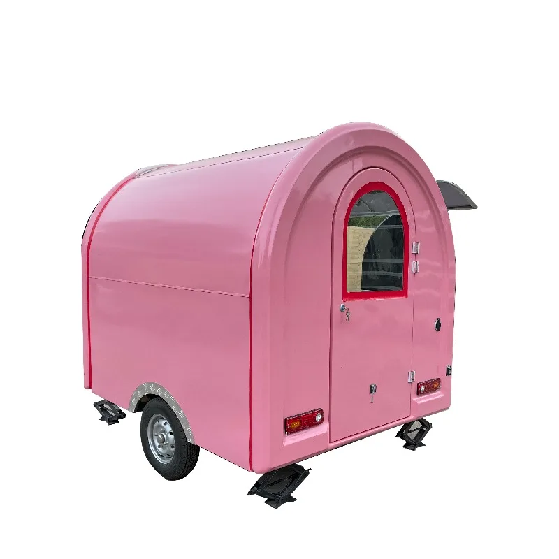 Compact Food Trailer Custom Color Mini Food Truck High Quality Portable Food Cart  Mobile Catering Trailer for Street Business