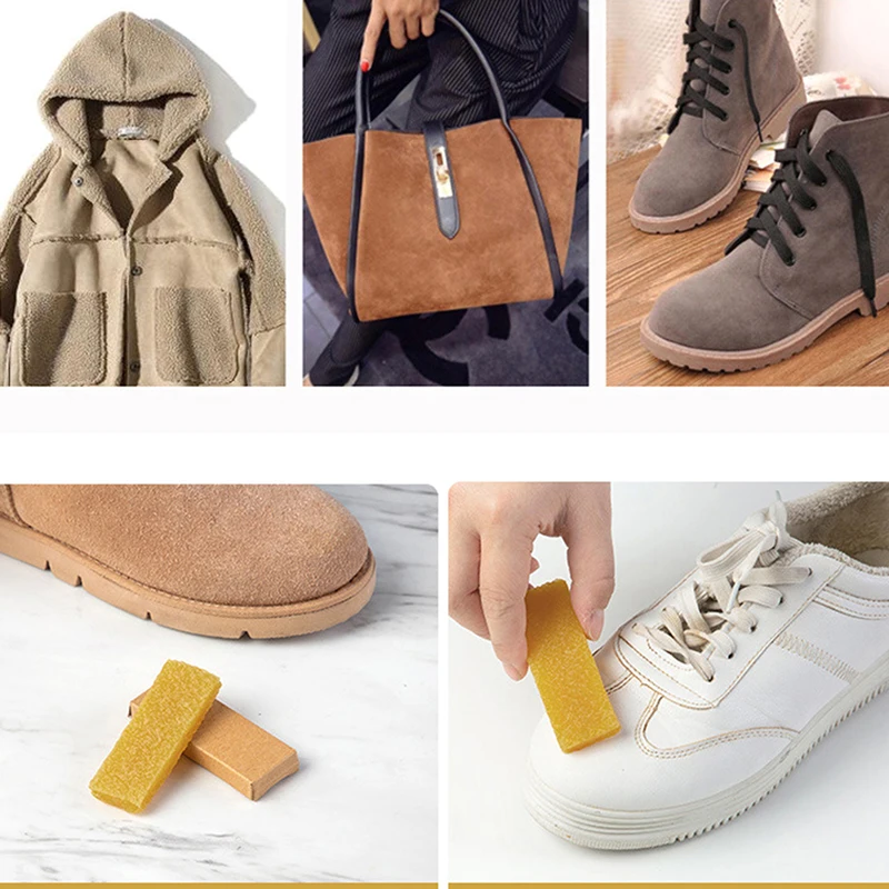 ممحاة تنظيف من جلد الغزال غير اللامع للعناية بالأحذية ومنظف الأحذية