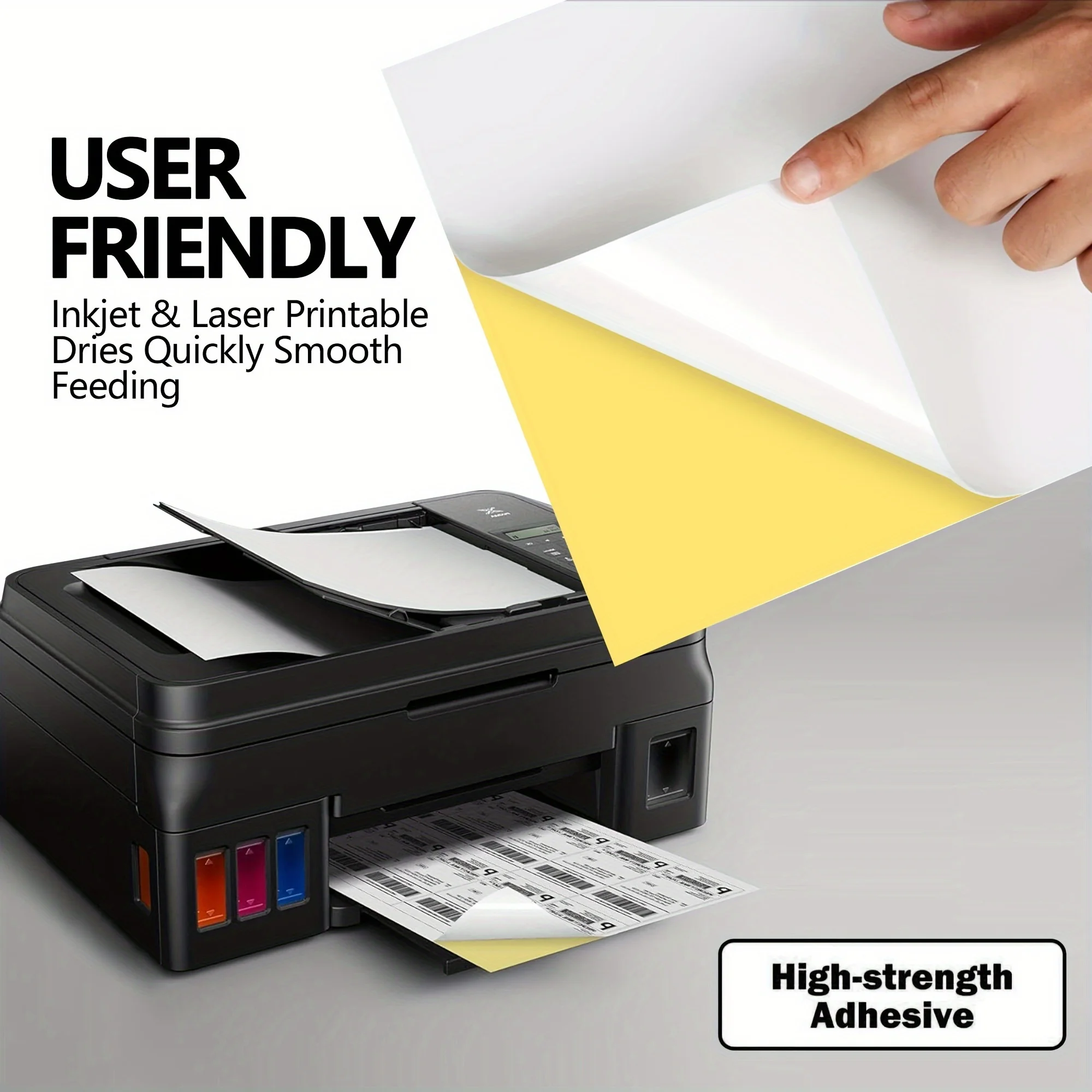 50/100 Sheets A4 Self-Adhesive Sticker Labels - Painting Stickers Perfect for Inkjet Printers - Choose from Matte or Shiny!