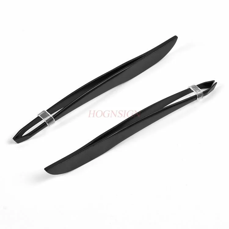 2pcs New black diagonal eyebrow trimming and hair removal clip, stainless steel eyebrow clip, small tweezers