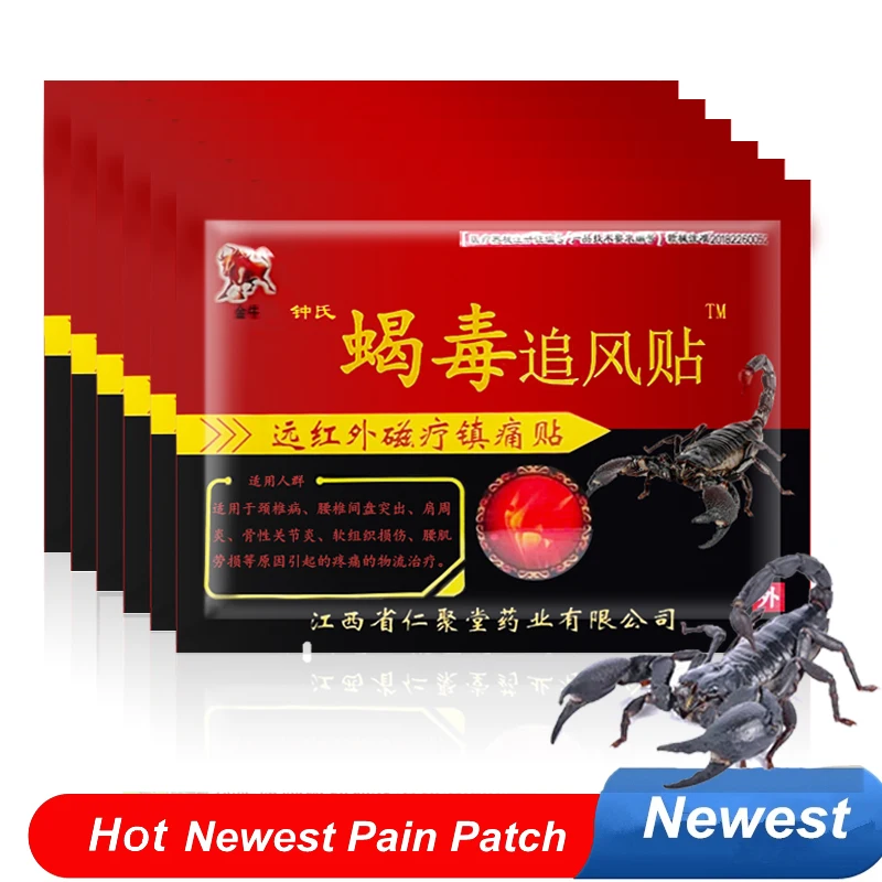 Muscel,Knee,Back Pain Relief Patch Scorpion Venom Extract Sticker Heat Patches For Rheumatoid Arthritis Tiger Balm Plaster