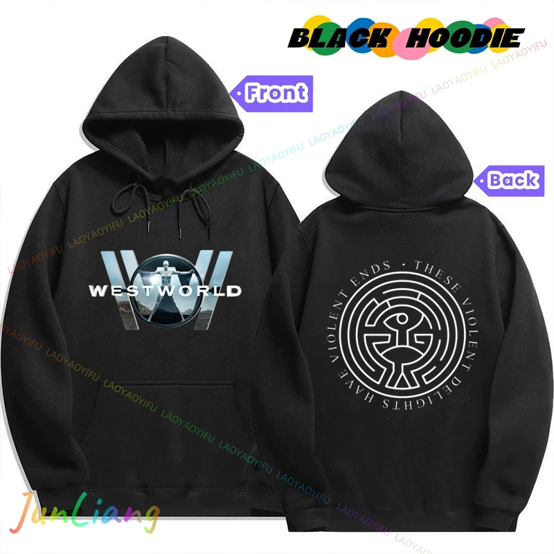 Westworld Movie Mens Hoodies Fashion Vintage Hooded Shirt Man Hoodie Men Men's Clothing Sweatshirts Sweatshirt Clothes