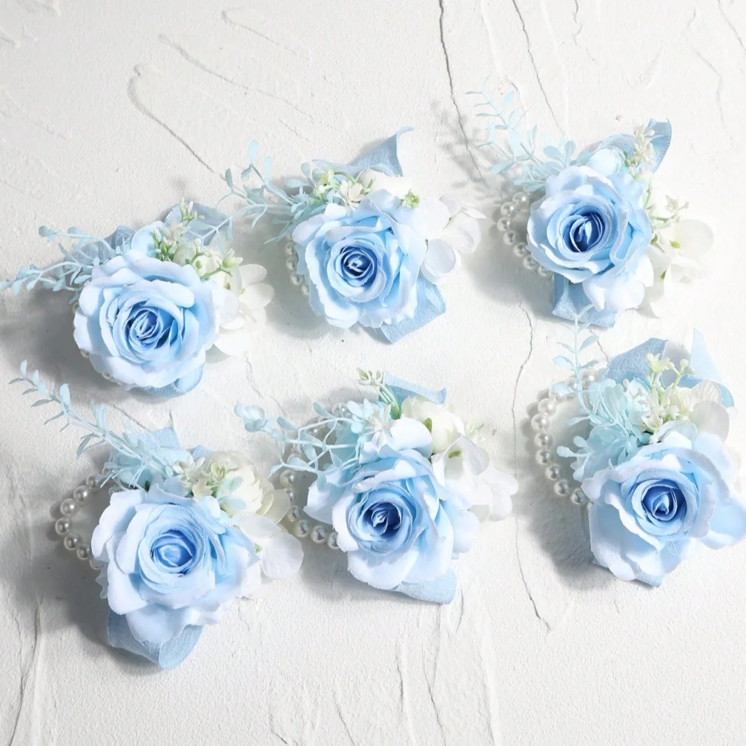 

Boutonniere for Men Wedding, Elegant Artificial Blue Rose Boutonniere for Wedding Prom Homecoming Party, Perfect Acce