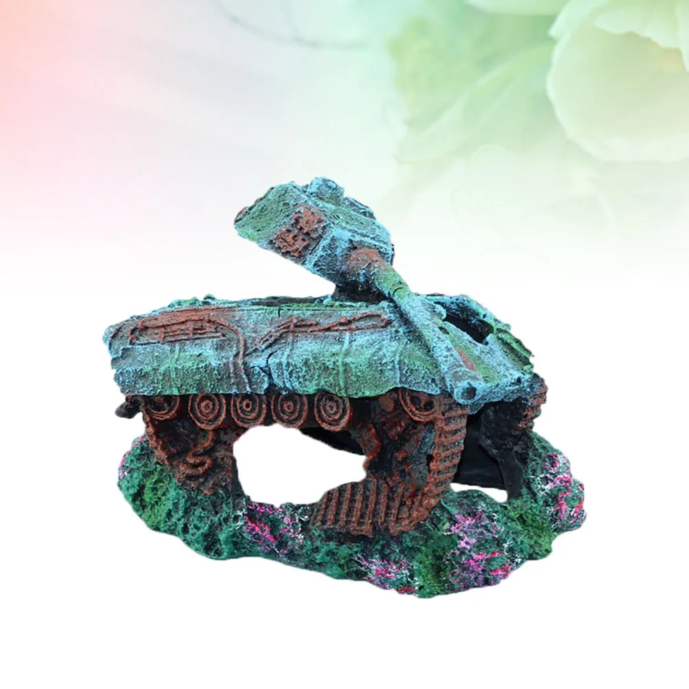 

Resin Artificial Sunken Ship Fish Tank Decor Enhance Visual Appeal Hiding Place Fresh Salt Water Aquarium Ship