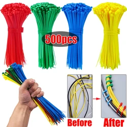 Self-Locking Nylon Wire Cable Zip Ties Multi-Purpose Cord Cable Ties Strap Fastening Loop Reusable Wire Wrap for Home Office