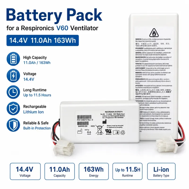 Battery for Philips RESPIRATEUR V60 V60S 88881344 1076374