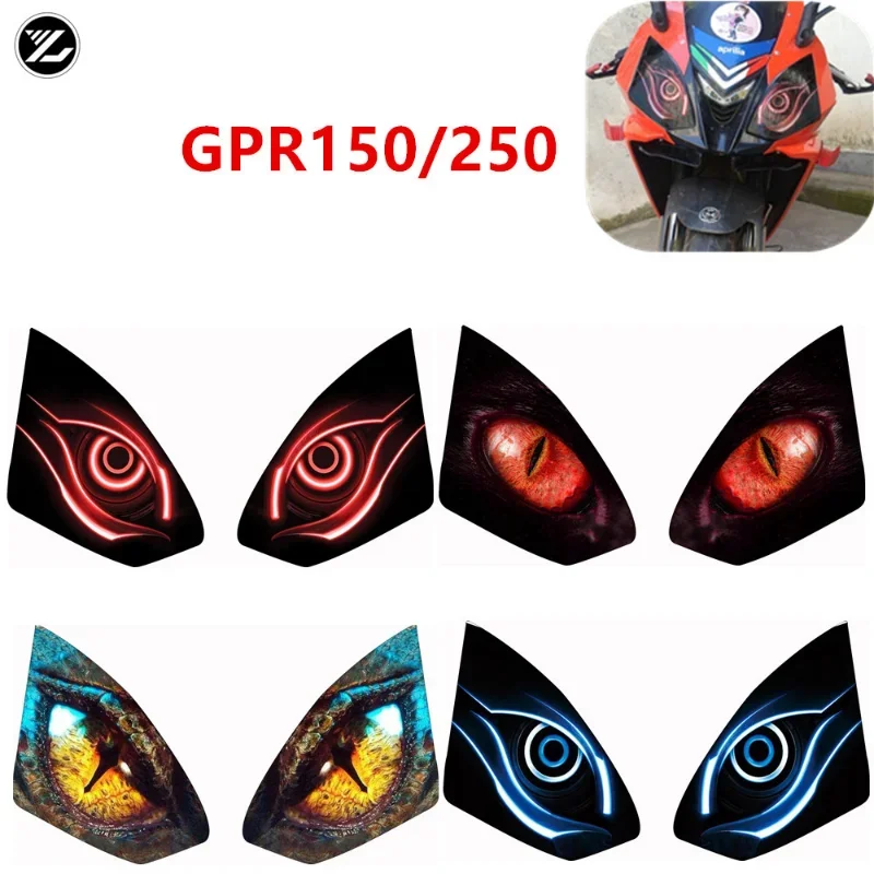 

Motorcycle 3D Front Fairing Headlight Stickers Guard Head light protection Sticker For Aprilia GPR 125 GPR 150 GPR125 GPR150