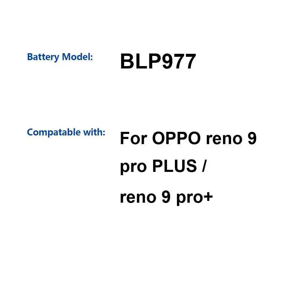 

4700Mah Mobile Phone Battery Long-Lasting For Oppo Reno 9 Pro Plus 9Pro+ BLP977 High Compatibility