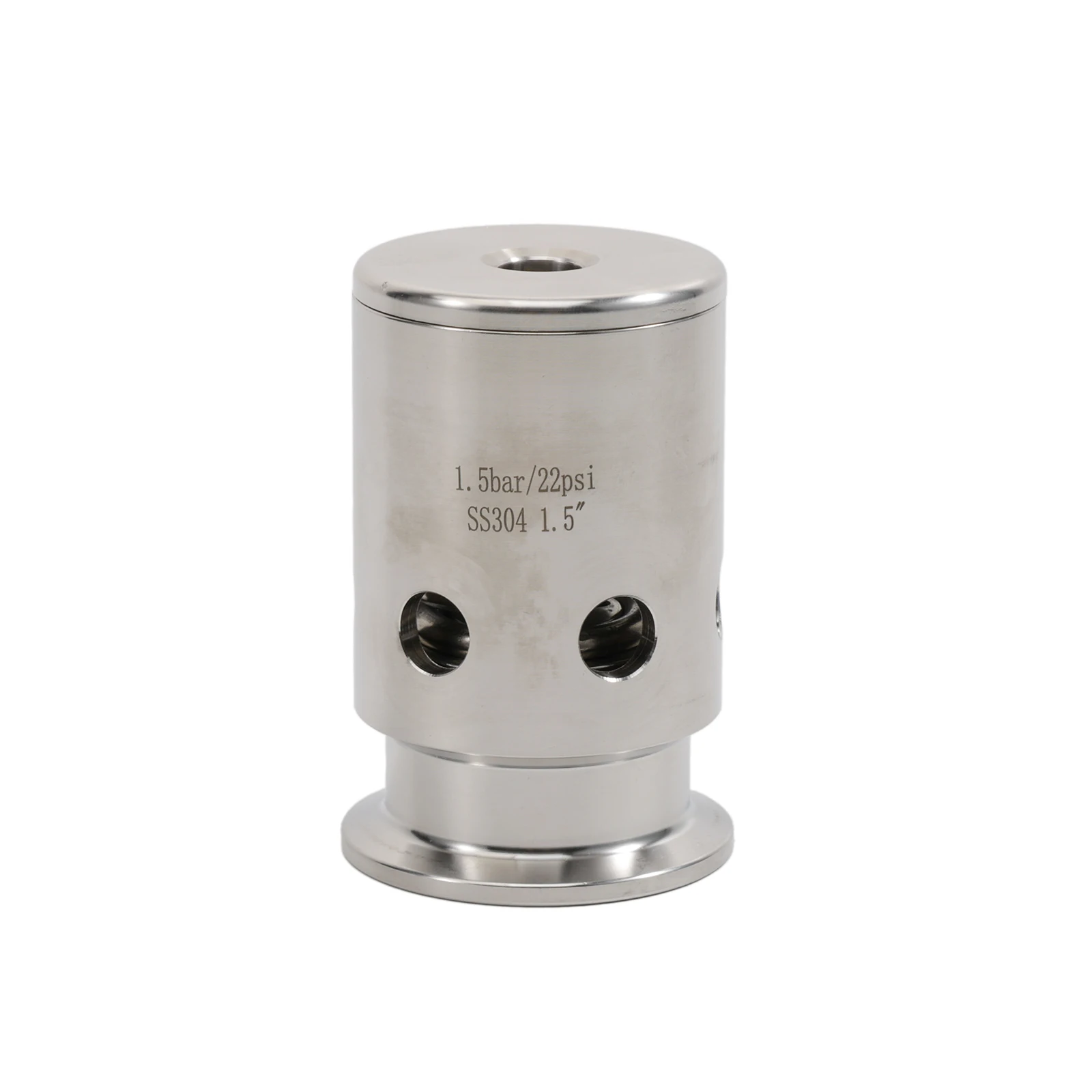 

Pressure Relief Valve Tri Clamp 1.5" Stainless Steel 304 1.5bar/22psi Vacuum Breaker Compact Homebrew Conical Fermenter