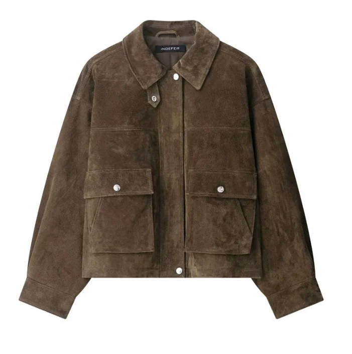 

Boxy Fit Lapel Coat, with Flap Pockets & Snap Buttons, Vintage Style Casual Outerwear, Ideal for Daily Wear & Street Fashion