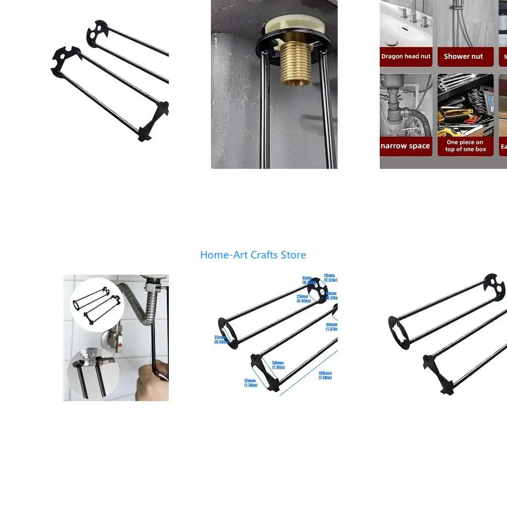 Y3NA Carbon Steel Tap Tool Set For Bathroom Kitchen Sink Drain Fastener Removal