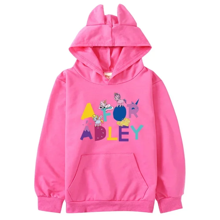 Spring Autumn Boys Girls Pullovers A FOR ADLEY Hoody Kids Pure Cotton Hoodie Sweatshirt Long Sleeve Children Clothes Sportswear