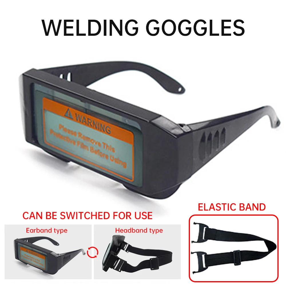 Automatic Dimming Welding Glasses Light Change Auto Darkening Anti-Eyes Shield Goggle for Welding Masks EyeGlasses Accessories