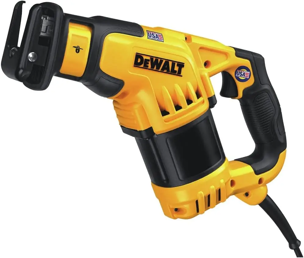 DEWALT DWE357 10-Amp Compact Reciprocating Saw, Yellow, 6 inches