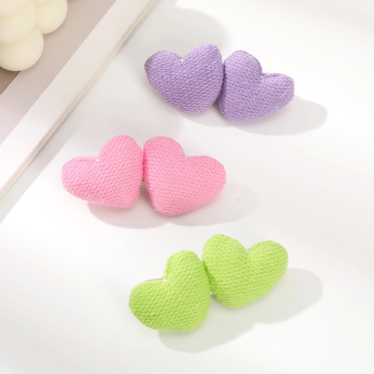 دبابيس شعر على شكل قلب حب من رغوة AWAYTR ، مشابك شعر حلوة ، أغطية رأس لطيفة ، إكسسوارات شعر رومانسية ، مشبك دقات جانبية ، غطاء رأس للفتيات