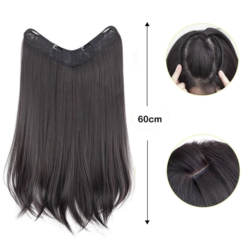 Women's Synthetic Hair Extension HairPiece U-Shaped Micro-Curl Wig Hair Extensions