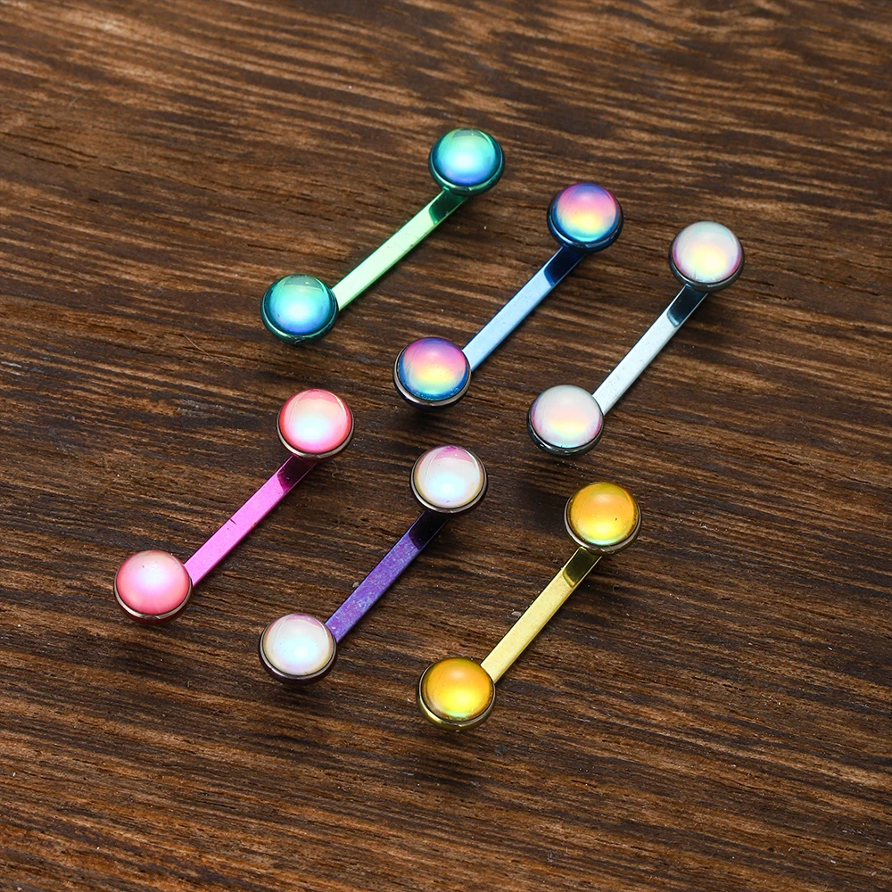 ASTM F136 Titanium Anodizing Micro Dermal Piercing Dermal Anchor Flat Bar 14G Internal Threaded Surface Piercing Body Jewelry