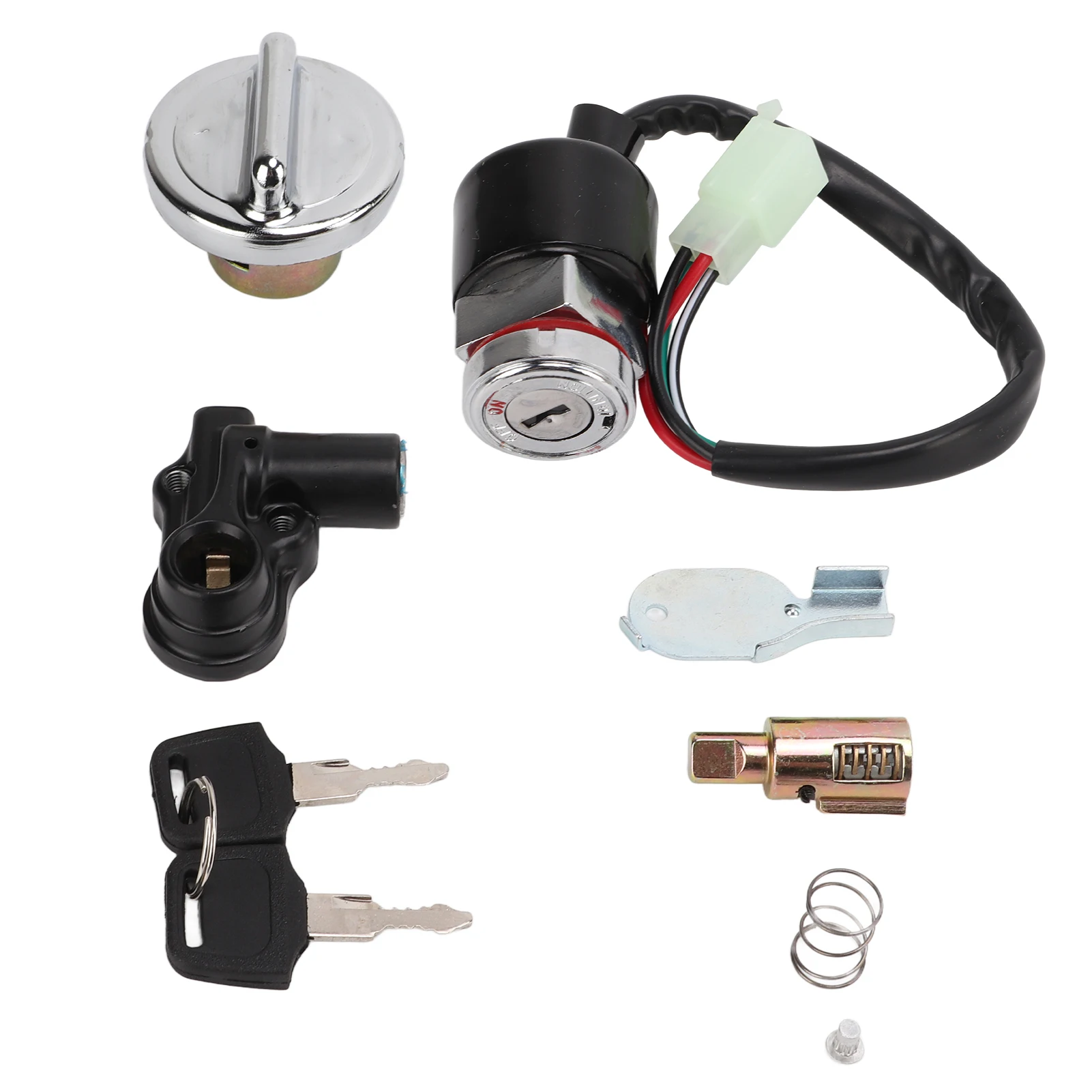 Ignition Switch Gas Cover Kit Helmet Lock 2‑Key Replacement for Dax Skyteam 50cc 125cc