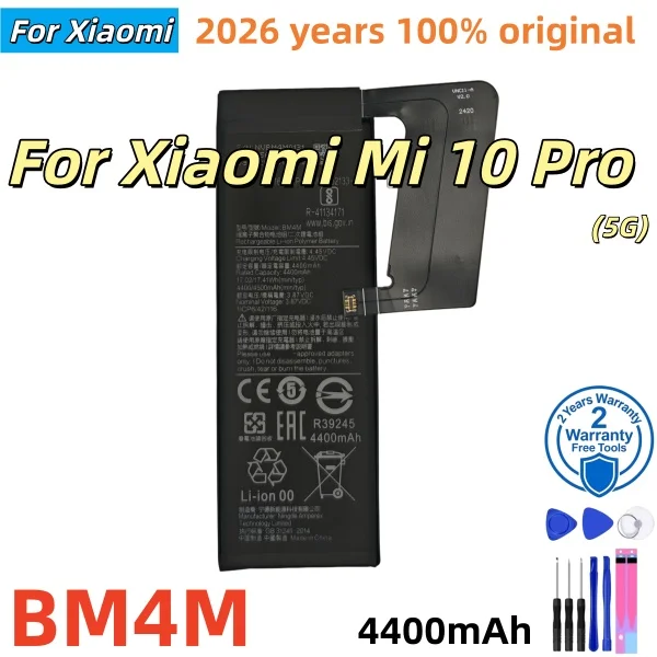 Fast Shipping High Quality 4500mAh Replacement Battery BM4M For Xiaomi Mi 10 Pro 5G 10Pro Phone Bateria Batteries +Tools