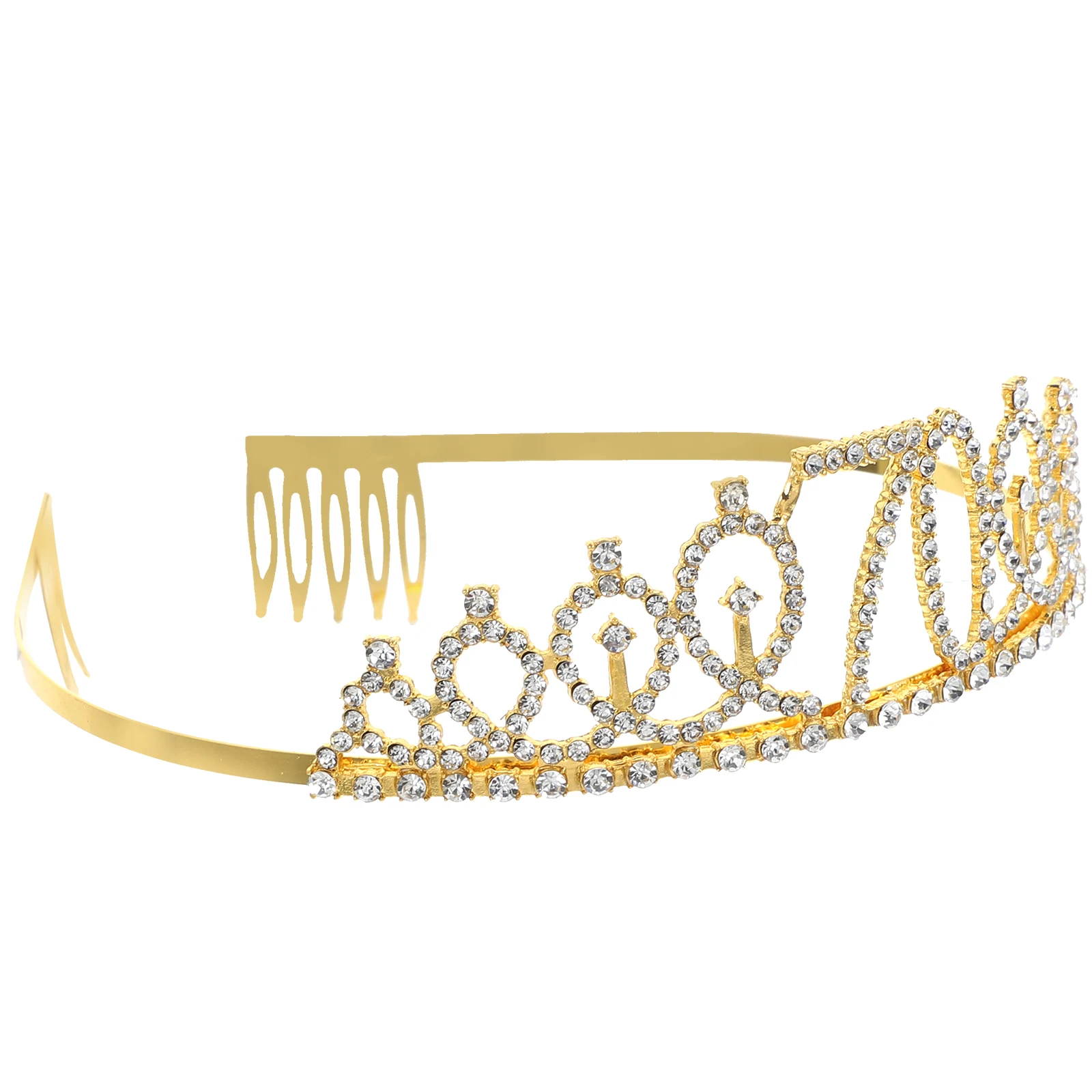

Birthday Crown Gifts Women Girl Rhinestone Hair Clasp Crown Hair Clasp Party Decorations Wedding Engagement Accessories