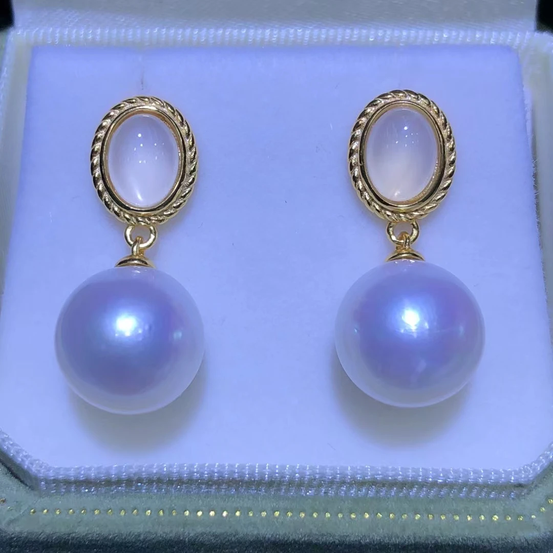 

Wholesale 925 Sterling Silver Earrings Mount Findings Settings Base Mounting Parts Accessory for 11-12mm Pearls 5 pairs/lot