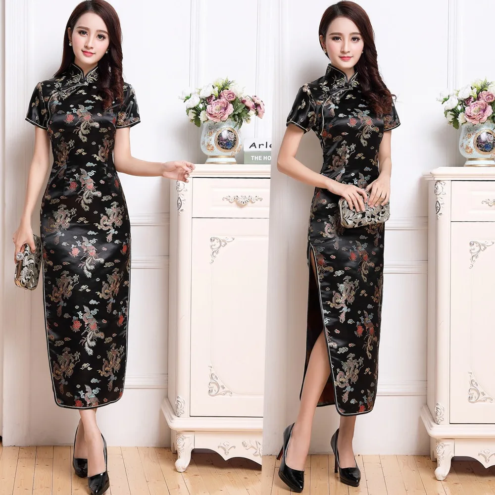 Chinese Style Qipao Sexy Women Plus Size Cheongsam Vintage Classic Chinese Dress Dragon And Phoenix Long Vestidos 6XL