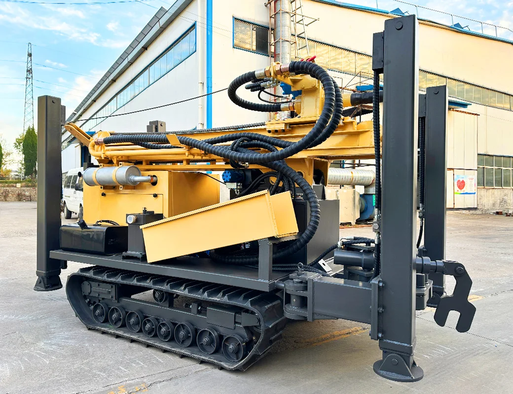 맞춤형 100m 200m 크롤러/휠 장착형 수중 시추기, 공기 압축기가 장착된 수중 시추 장비