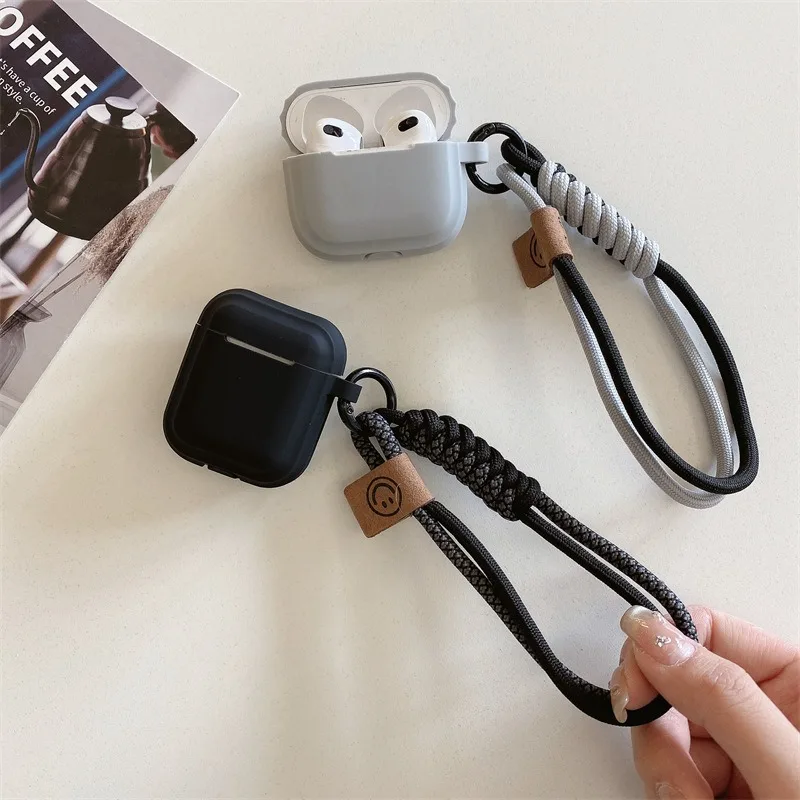 

Simple Silicone Earphone Case For AirPods 4 3 2 1 Wireless Earphone Headphones Covers For Apple AirPods Pro2 Cases with Pendant