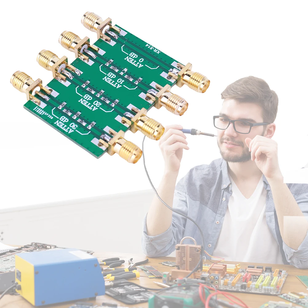 SMA مزدوج أنثى رئيس تردد الراديو الثابتة المخفف وحدة مجلس DC-4.0 جيجا هرتز SMA المخفف مجموعة 200 ميجا واط 0dB 10dB 20dB 30dB