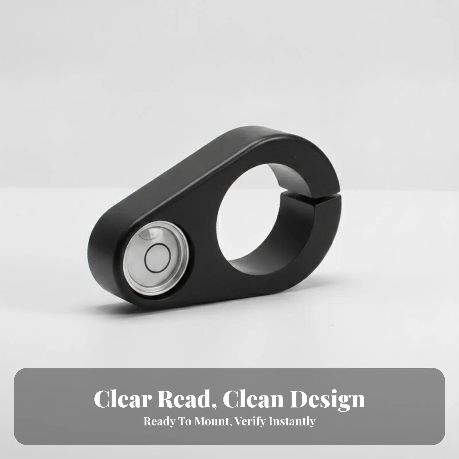 Clamp Level Bubble Attachment with Tightening Screw Sturdy Metal Shell for Secure Slip Free Leveling