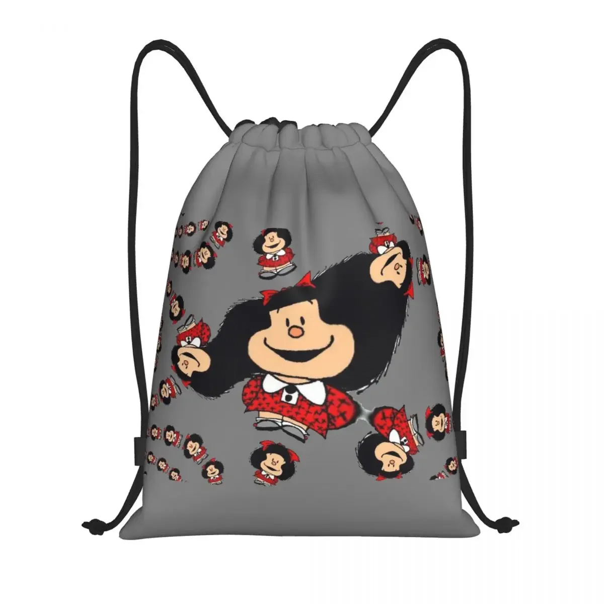 

Custom Cartoon Mafalda Star Drawstring Backpack Sports Gym Bag for Women Men Training Sackpack