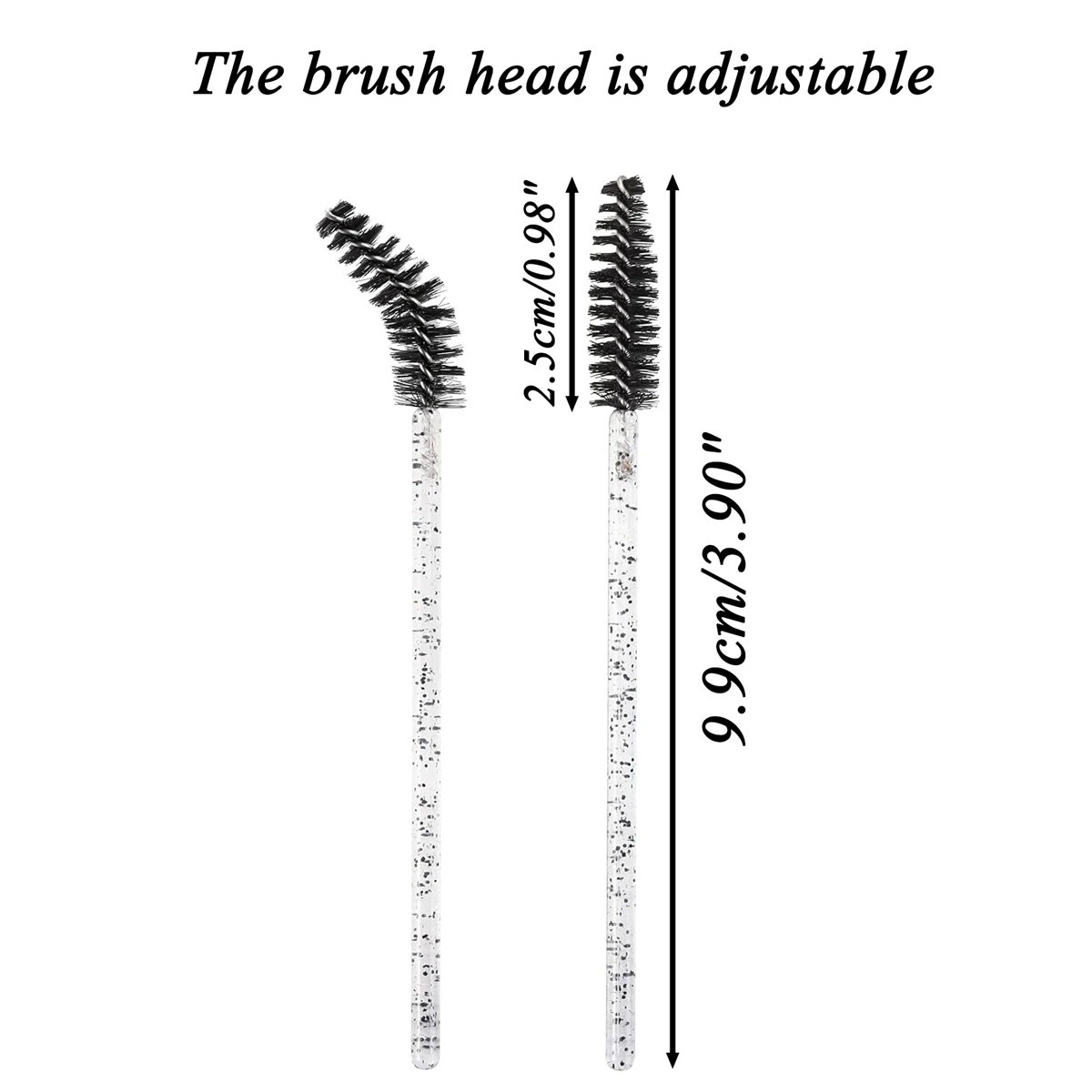 100個使い捨てまつげマスカラブラシ、ワンドアプリケーター眉毛ブラシメイクアップキット、眉毛キャスターオイルブラシメイクアップツール