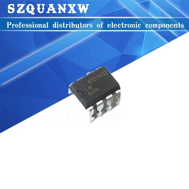 10PCS LM833N DIP8 LM833 DIP 833N DIP-8 new and original IC