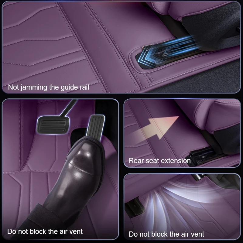 Custom Nappa Leather Anti-Slip Car Foot Protect Mat For NIO ET5 2023-Present Auto Luxury Waterproof Floor Pad Interior Accessory - view 6
