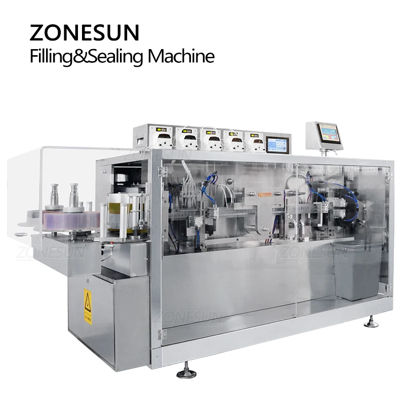 ZONESUN All-In-One Automatic Monodose Strips Liquid Blister Packing Filling And Sealing Machine