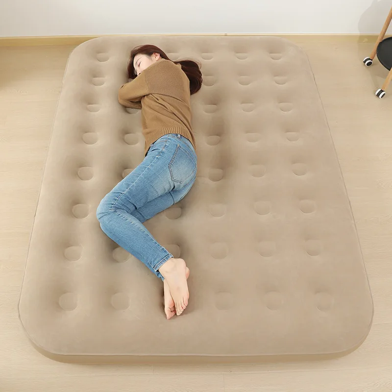 Colchón inflable automático para el hogar, tienda individual doble para acampar al aire libre, cama de aire, litera, colchón de aire portátil plegable