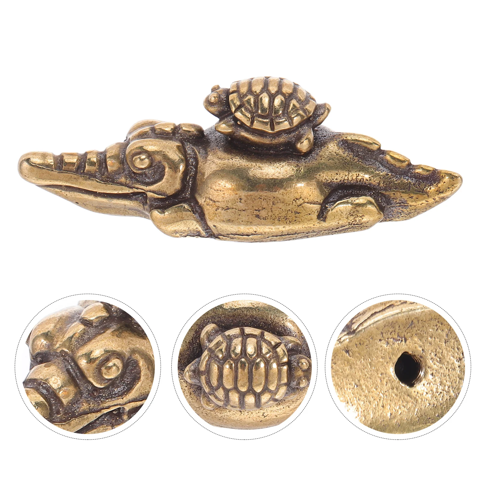 

Brass Turtle on Alligator Cabinet Handle Vintage Decorative Knob for Kitchen Bedroom Bathroom Drawer Furniture Hardware Yellow