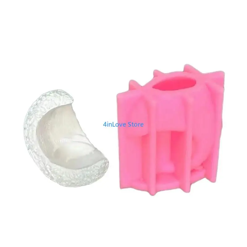 

T4MD Moon Shaped Candlesticks Mold Moon Crystal Epoxy Resin Silicone Mold DIY Craft