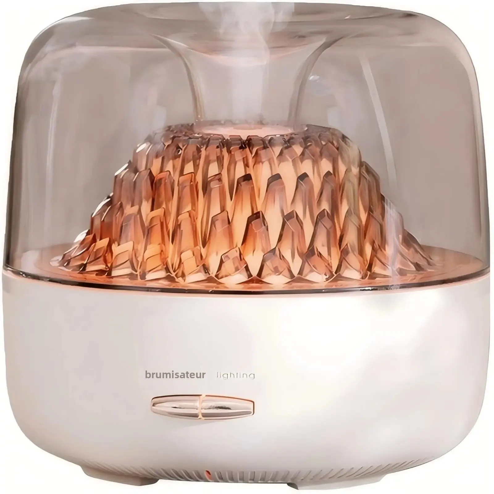 Diffuseur d'arômes pour huiles essentielles 250 ml, distributeur automatique de parfum, lampe de sel avec 7 lumières colorées, humidificateur (couleur crème)