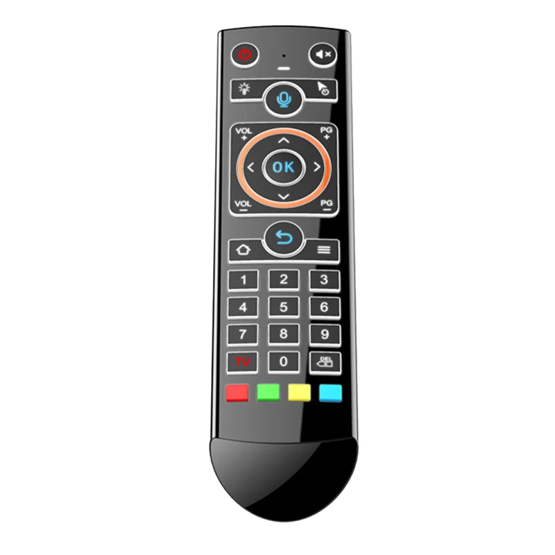 Télécommande intelligente sans fil pour TV Box, rétroéclairage TV, souris intelligente Q2, apprentissage IR, 2.4GHz, RF, voix, ordinateur
