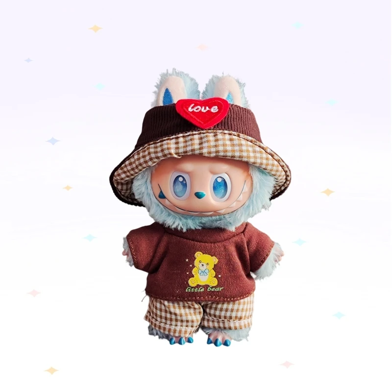 미니 인형 옷 복장 액세서리 17cm Labubu V2 V1 인형 의류 다른 스타일 코스프레 드레스 아이 장난감 선물
