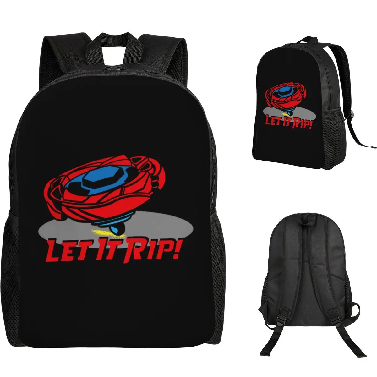 Beyblade Burst Let It Rip Student Backpack School Bag Hiking Travel Daypack for Men Women Fashion Bookbag Shoulder Bags