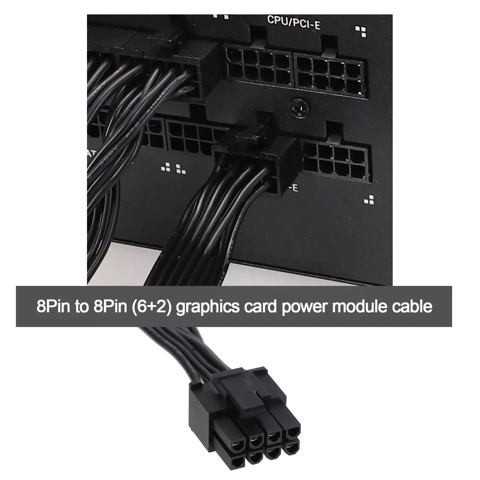 Power Cable 8pin To 6+2Pin Power Supply PCI-E GPU Modular Cable For Corsair Type-3 and Type-4