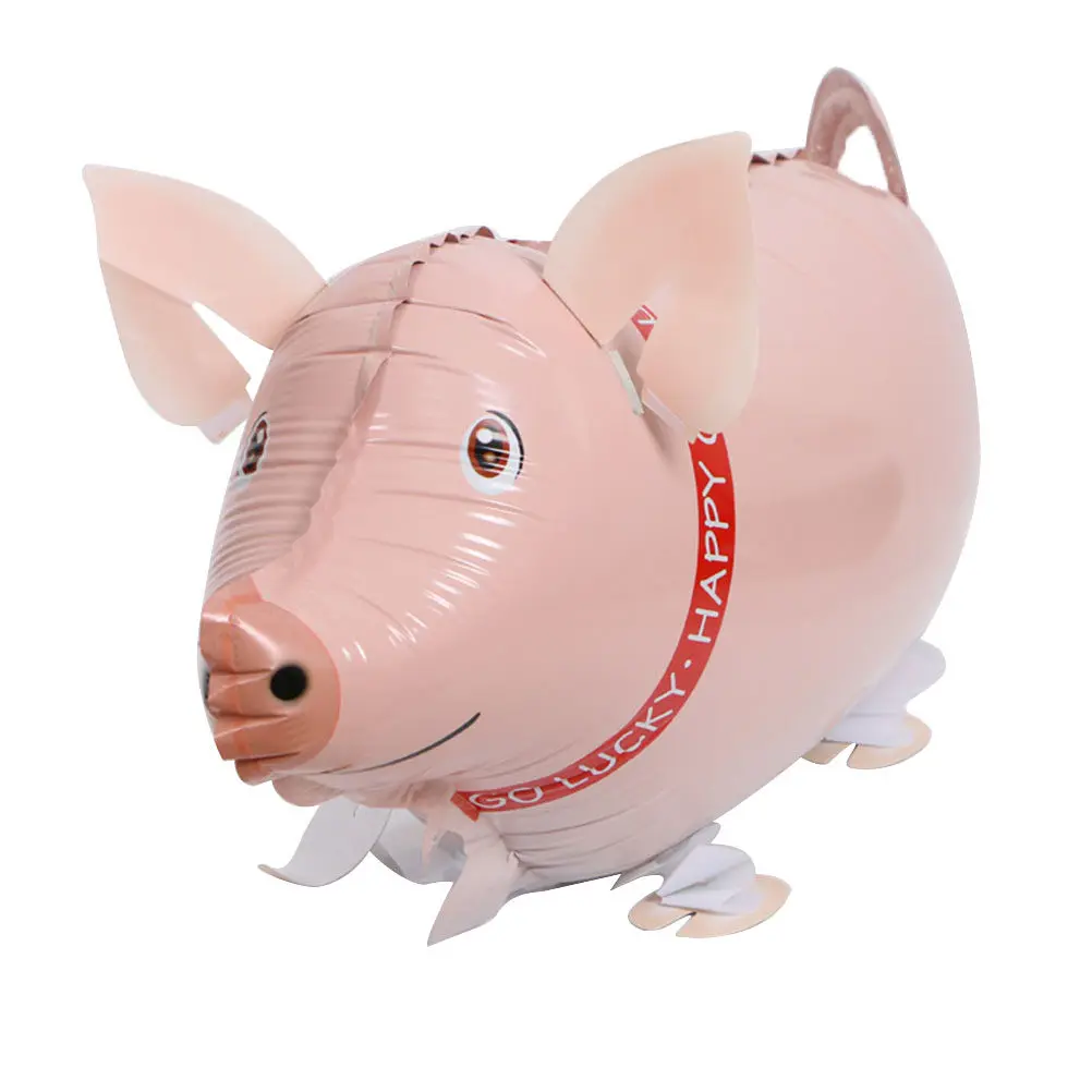 Walking Porket Aluminum Foil Balloon Pink Piggy Shaped Self-Sealing Valve Reusable Foil Balloons Party Festival Birthday Wedding