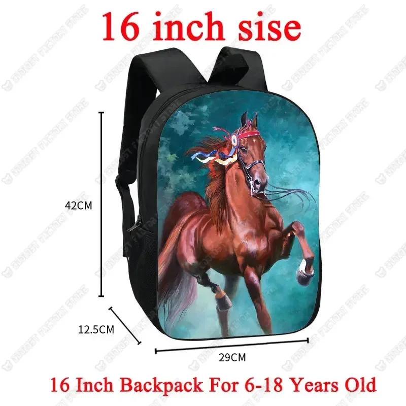 Steed Printing Backpack For Teenagers Children Horse School Bags Cute unicorn Backpack Boys Girls School Backpacks Kids Gift