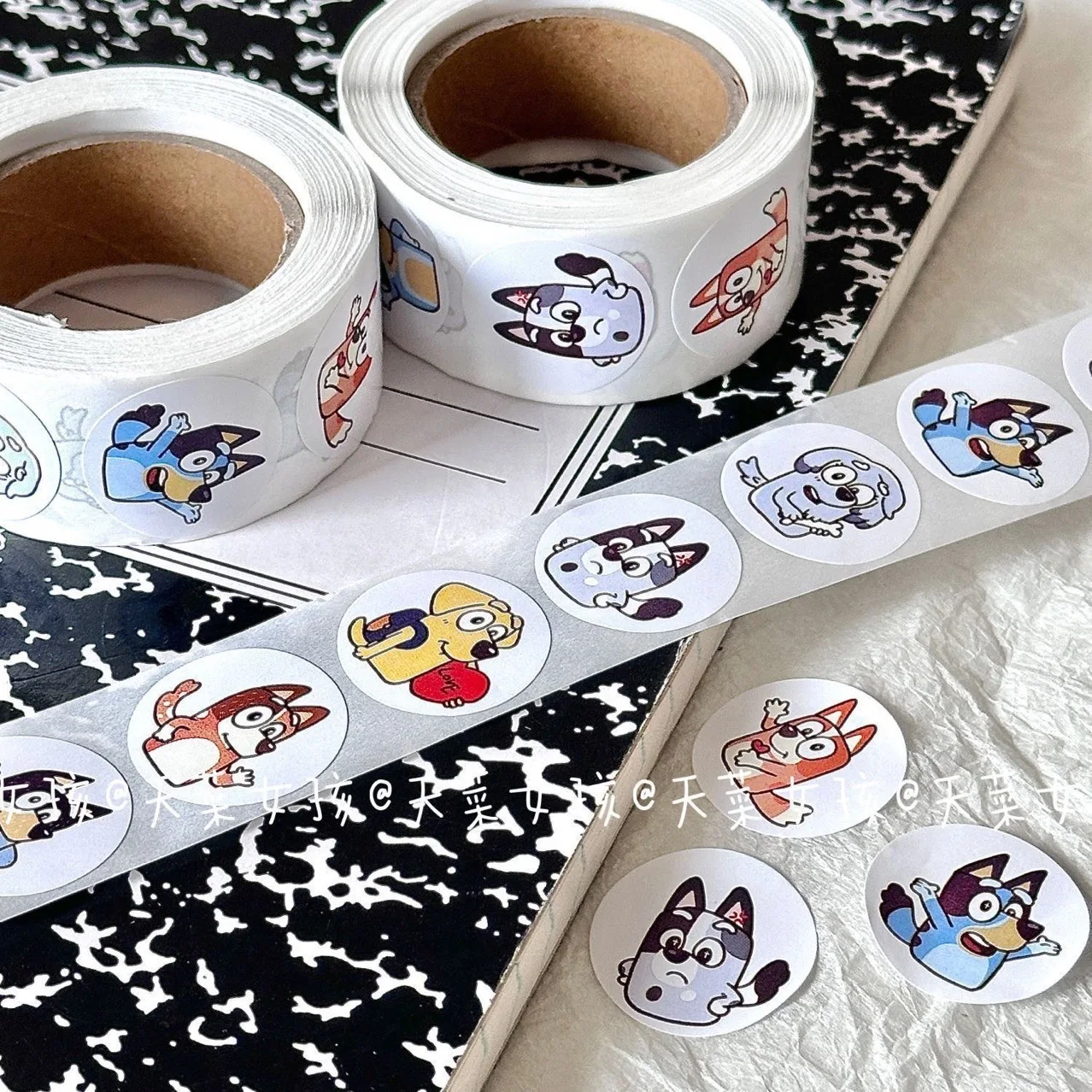 Bestseller de regalo de Año Nuevo: pegatinas Bruy Curling de 2,5 cm, 500 piezas, decoraciones de planificador de alto valor estilo Instagram, sello para estudiantes